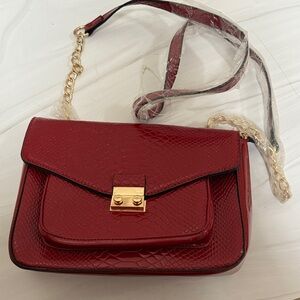 Elegant Red Shoulder Bag
